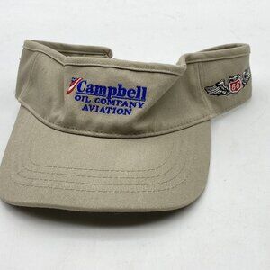 Phillips‎ 66 Campbell Aviation Visior Hat Cap Brown Oil Company Adjustable